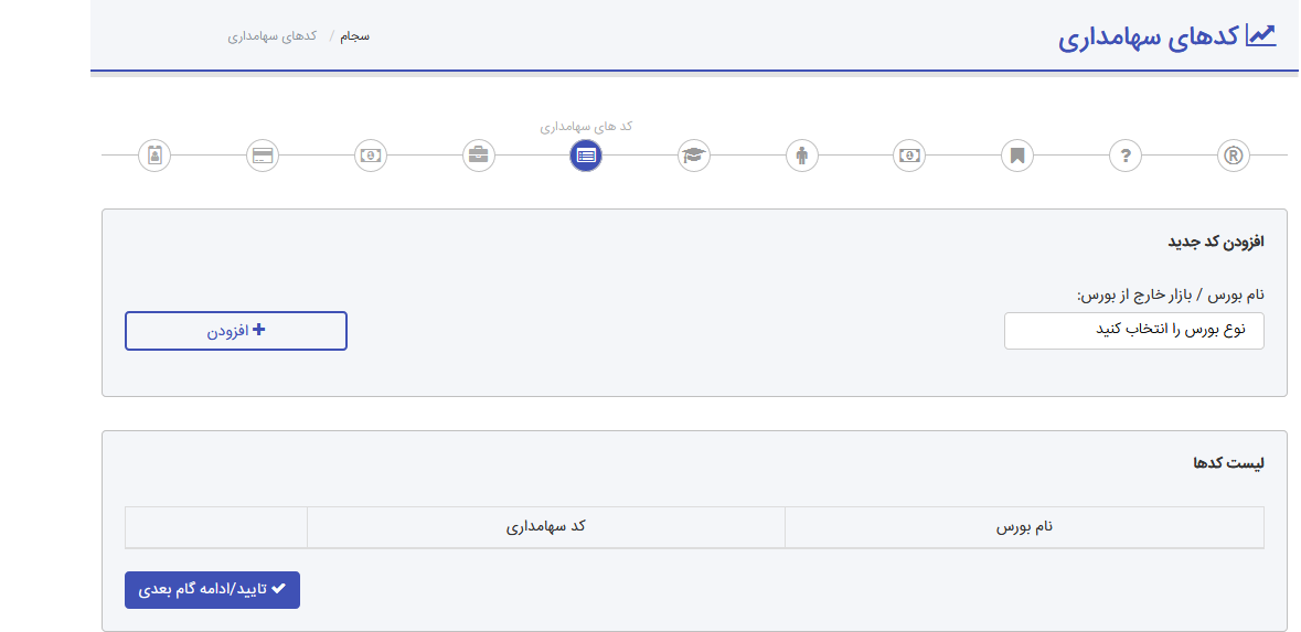 اطلاعات سهامداری سجام